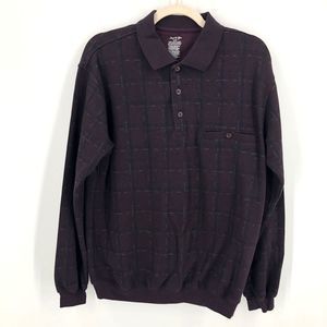 David Taylor Plaid Collared Long Sleeve Shirt